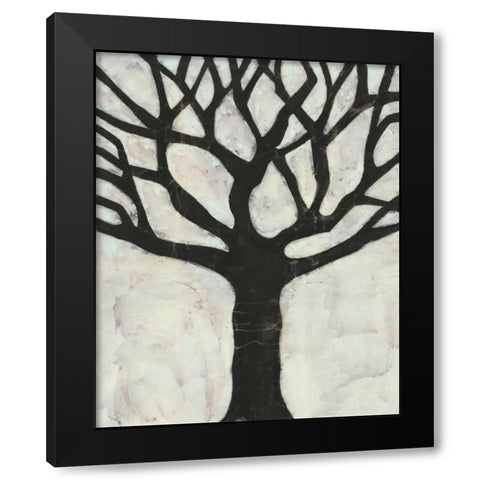 Batik Arbor I Black Modern Wood Framed Art Print with Double Matting by Davis, Andrea