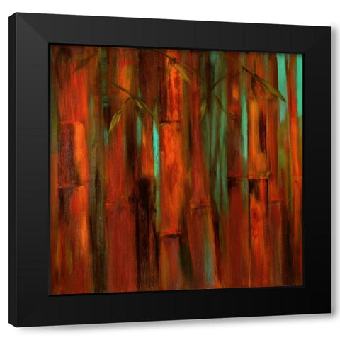 Sunset Bamboo I Black Modern Wood Framed Art Print with Double Matting by Wilkins, Suzanne
