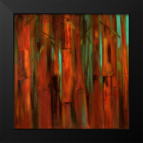 Sunset Bamboo I Black Modern Wood Framed Art Print by Wilkins, Suzanne