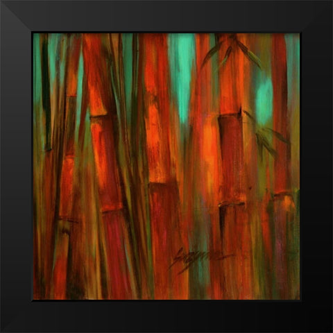 Sunset Bamboo II Black Modern Wood Framed Art Print by Wilkins, Suzanne