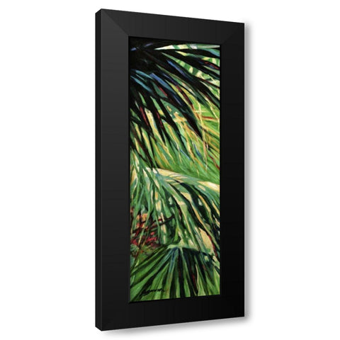 Just Fronds Black Modern Wood Framed Art Print with Double Matting by Wilkins, Suzanne