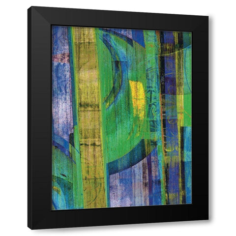 Blue on Blue II Black Modern Wood Framed Art Print by Mountain, Ricki