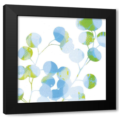 Blue Plums II Black Modern Wood Framed Art Print by Mountain, Ricki
