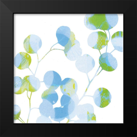 Blue Plums II Black Modern Wood Framed Art Print by Mountain, Ricki