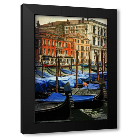 Venetian Canals I Black Modern Wood Framed Art Print by Head, Danny