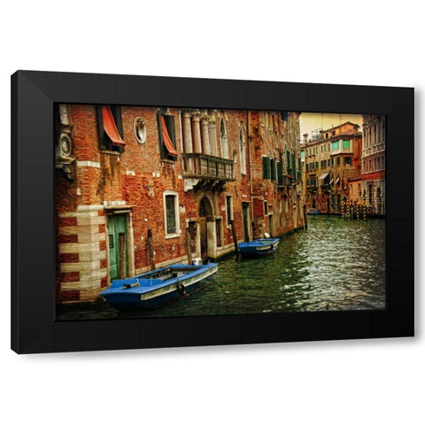 Venetian Canals III Black Modern Wood Framed Art Print by Head, Danny