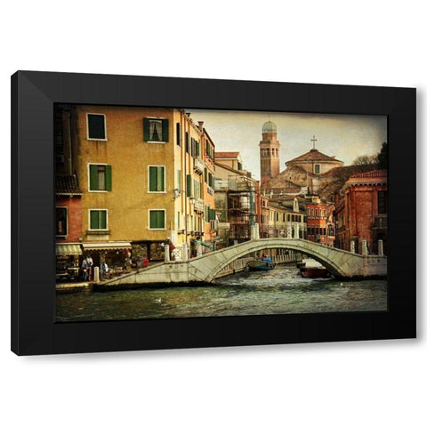 Hotel Gardena I Black Modern Wood Framed Art Print by Head, Danny