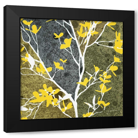 Moon Flowers I Black Modern Wood Framed Art Print by Burghardt, James