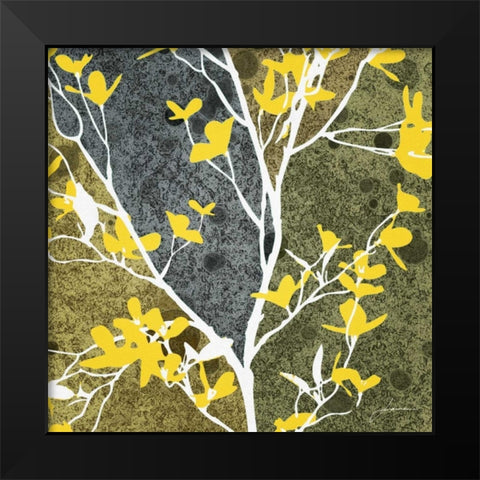 Moon Flowers I Black Modern Wood Framed Art Print by Burghardt, James