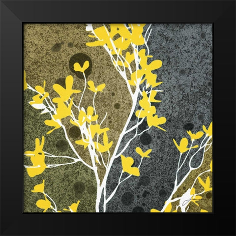 Moon Flowers II Black Modern Wood Framed Art Print by Burghardt, James