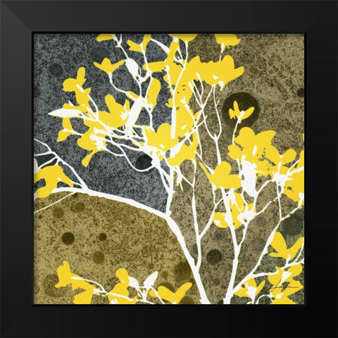 Moon Flowers III Black Modern Wood Framed Art Print by Burghardt, James