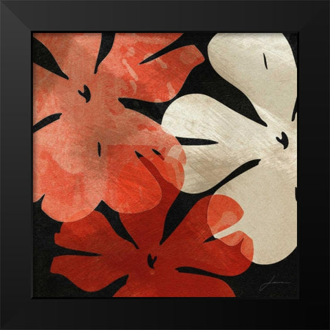 Bloomer Tiles III Black Modern Wood Framed Art Print by Burghardt, James