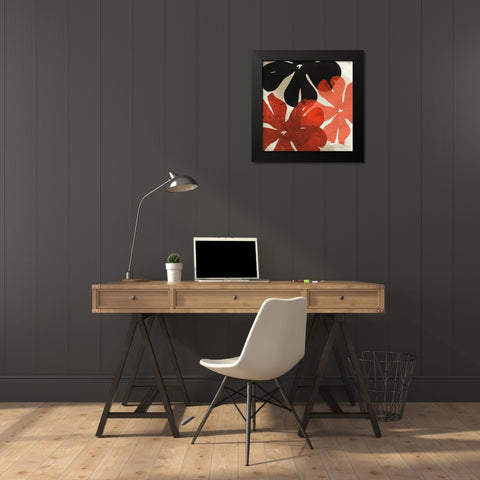 Bloomer Tiles IV Black Modern Wood Framed Art Print by Burghardt, James