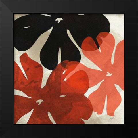 Bloomer Tiles IV Black Modern Wood Framed Art Print by Burghardt, James