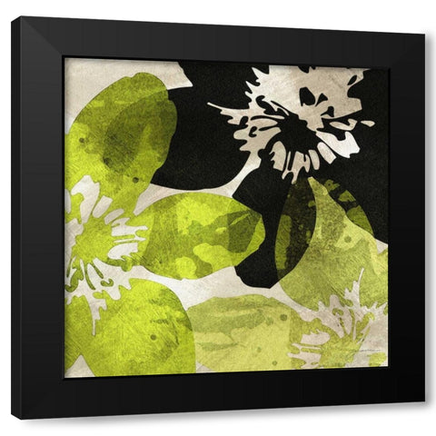 Bloomer Tiles VI Black Modern Wood Framed Art Print by Burghardt, James
