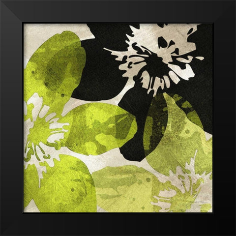Bloomer Tiles VI Black Modern Wood Framed Art Print by Burghardt, James