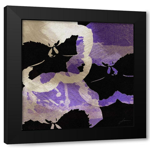 Bloomer Tiles VII Black Modern Wood Framed Art Print with Double Matting by Burghardt, James