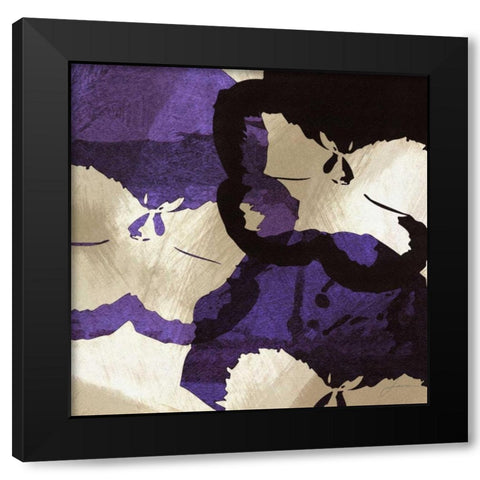 Bloomer Tiles VIII Black Modern Wood Framed Art Print by Burghardt, James