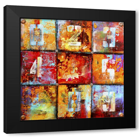 The Ninth Block Black Modern Wood Framed Art Print by Ashley, Erin