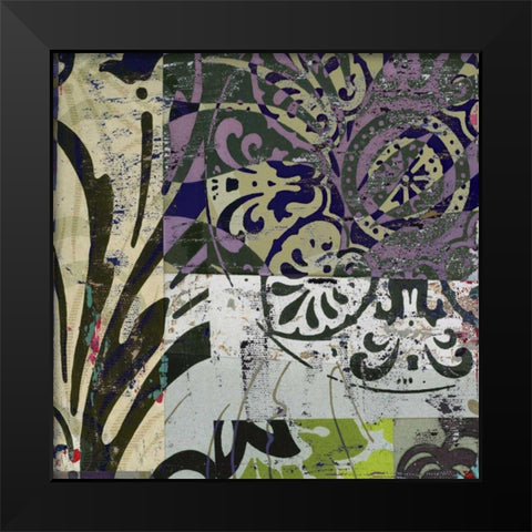 Swhirl I Black Modern Wood Framed Art Print by Mountain, Ricki
