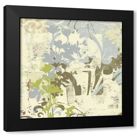 Floral Swhirls III Black Modern Wood Framed Art Print by Mountain, Ricki