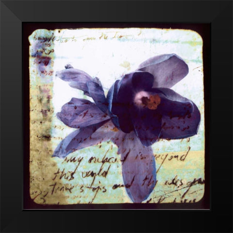 Blooming Purple II Black Modern Wood Framed Art Print by Open Journey
