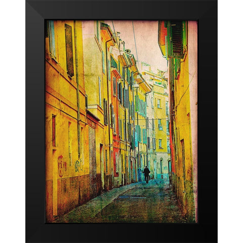 Streets of Italy I Black Modern Wood Framed Art Print by McClintock, Robert