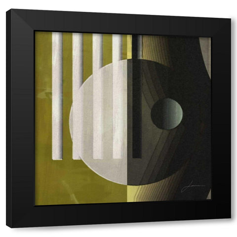 Quartet Tiles III Black Modern Wood Framed Art Print by Burghardt, James