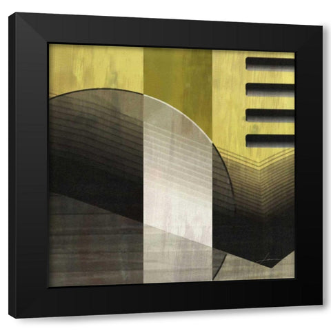 Quartet Tiles IV Black Modern Wood Framed Art Print by Burghardt, James