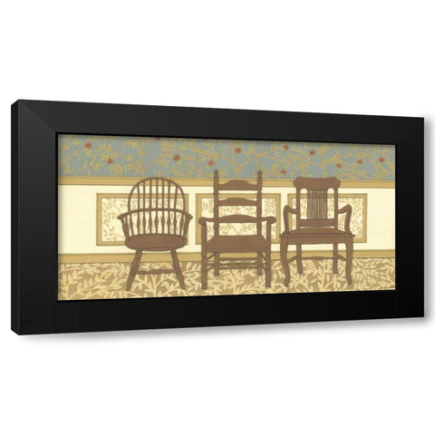 Arts and Crafts Chairs I Black Modern Wood Framed Art Print by Russell, Wendy