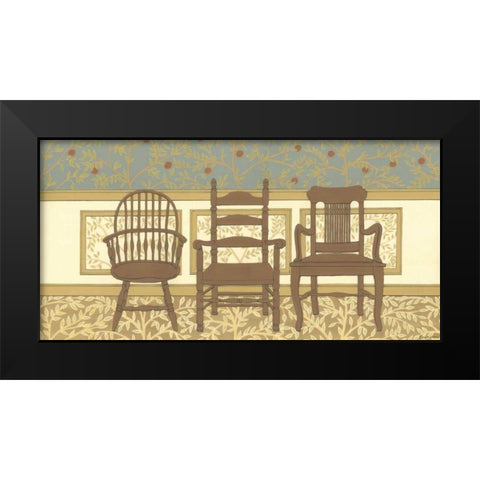 Arts and Crafts Chairs I Black Modern Wood Framed Art Print by Russell, Wendy