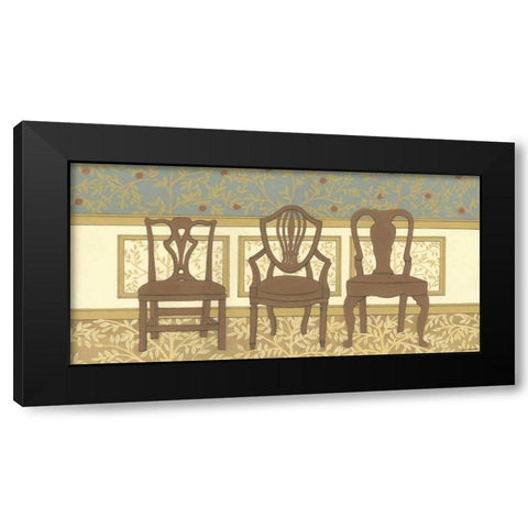 Arts and Crafts Chairs II Black Modern Wood Framed Art Print by Russell, Wendy