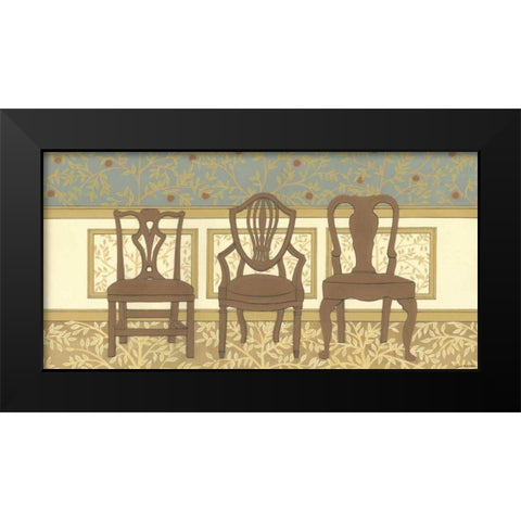 Arts and Crafts Chairs II Black Modern Wood Framed Art Print by Russell, Wendy