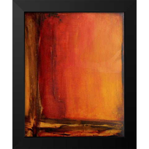 Red Dawn II Black Modern Wood Framed Art Print by Ashley, Erin