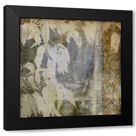 Fluttering Leaves II Black Modern Wood Framed Art Print with Double Matting by Goldberger, Jennifer