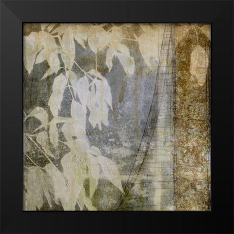 Fluttering Leaves II Black Modern Wood Framed Art Print by Goldberger, Jennifer