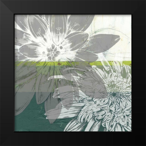 Graphic Blooms I Black Modern Wood Framed Art Print by Goldberger, Jennifer