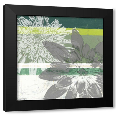 Graphic Blooms II Black Modern Wood Framed Art Print with Double Matting by Goldberger, Jennifer