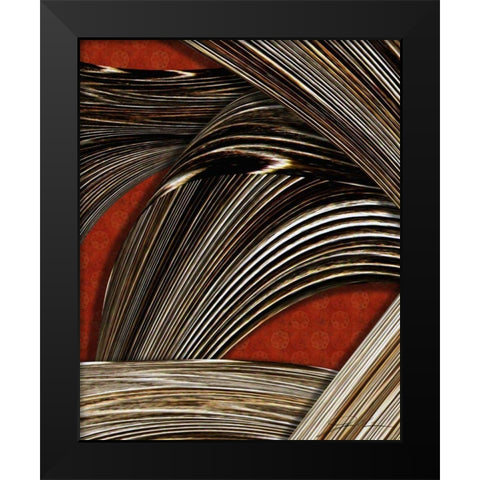 Tangle Tile II Black Modern Wood Framed Art Print by Higby, Jason