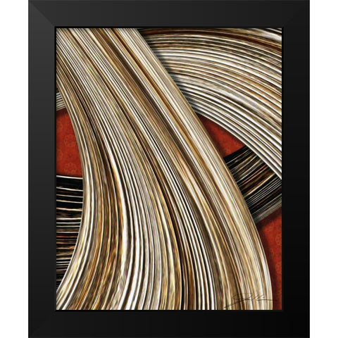Tangle Tile III Black Modern Wood Framed Art Print by Higby, Jason
