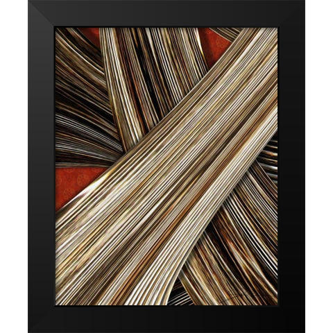 Tangle Tile IV Black Modern Wood Framed Art Print by Higby, Jason