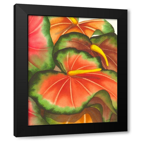 Anthuria II Black Modern Wood Framed Art Print by Higby, Jason
