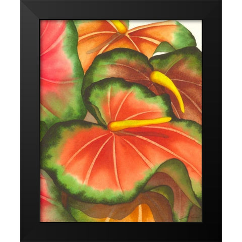 Anthuria II Black Modern Wood Framed Art Print by Higby, Jason