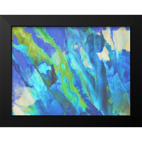 Blue Crush I Black Modern Wood Framed Art Print by Higby, Jason