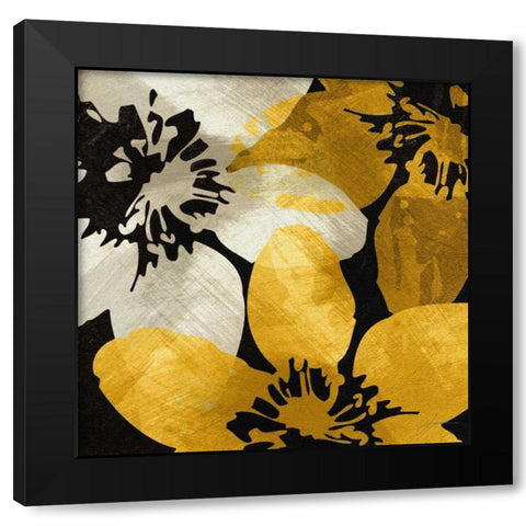 Bloomer Tiles IX Black Modern Wood Framed Art Print by Burghardt, James