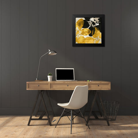 Bloomer Tiles X Black Modern Wood Framed Art Print by Burghardt, James