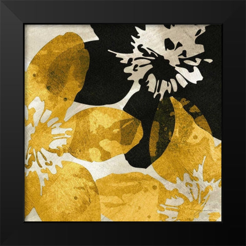 Bloomer Tiles X Black Modern Wood Framed Art Print by Burghardt, James