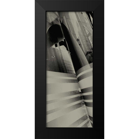 City View I Black Modern Wood Framed Art Print by Ling, Tang