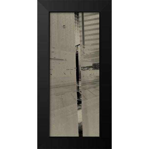 City View II Black Modern Wood Framed Art Print by Ling, Tang
