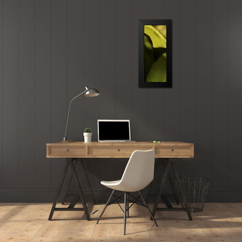 Leaf Detail II Black Modern Wood Framed Art Print by Ling, Tang